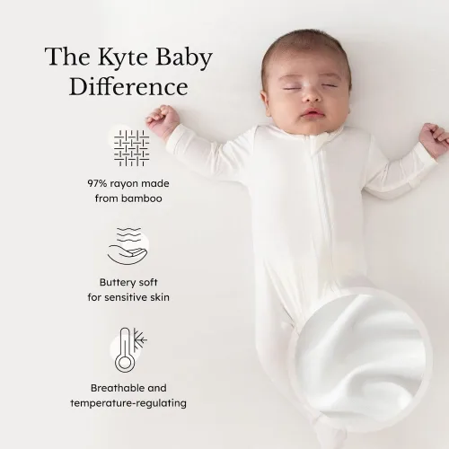 Miniatura 19 de KYTE BABY Pies unisex con cierre de cremallera, rayón hecho de bambú, 0-24 meses