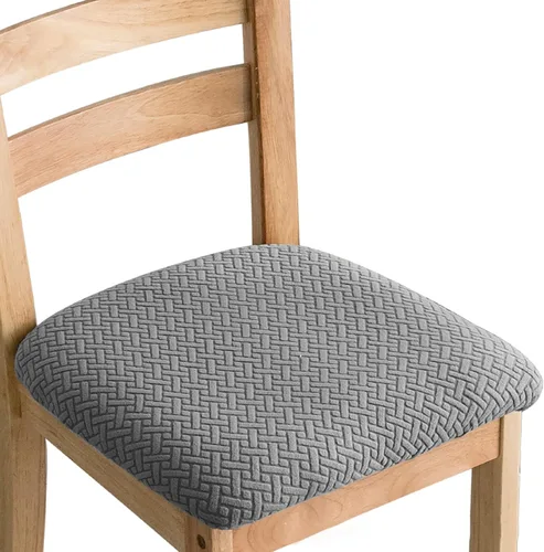 Miniatura 14 de Fundas elásticas para sillas de comedor, fundas protectoras extraíbles para sillas de cocina, fundas protectoras para comedor, hotel Gris y verde