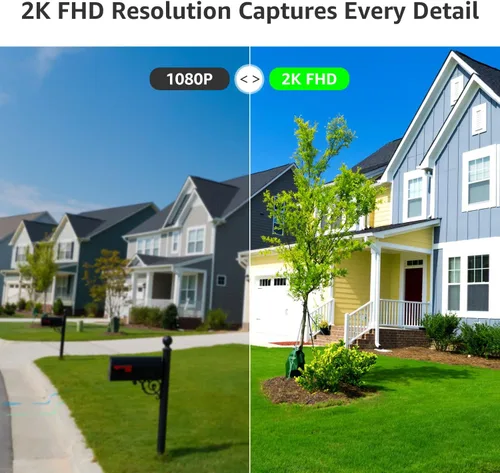 Miniatura 2 de BOAVISION Cámara de seguridad inalámbrica 2K para seguridad en el hogar al aire libre, detección de movimiento AI, visión nocturna a color, foco