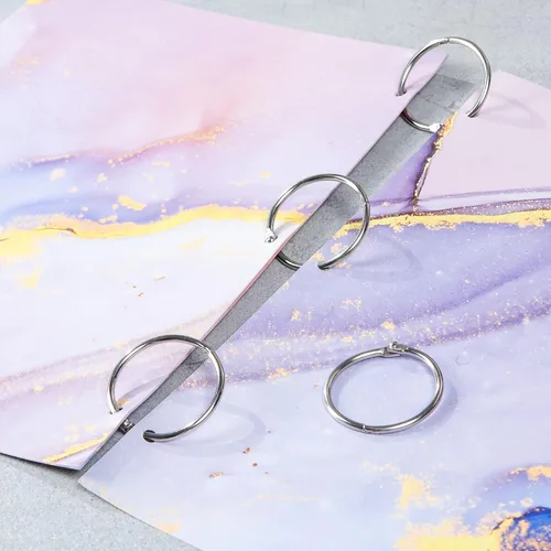 Miniatura 7 de Anillos para carpeta de hojas sueltas de 1 pulgada (paquete de 150 unidades), anillos de metal resistentes para tarjetas de índice, tarjetas flashs