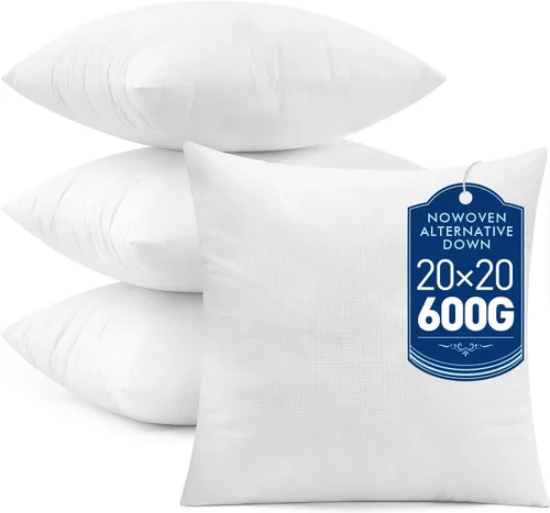 Miniatura 13 de MIULEE Juego de 2 rellenos de almohada decorativa de 12x20 pulgadas, rellenos de almohada no tejidos con relleno 100% virgen para sofá, sillón
