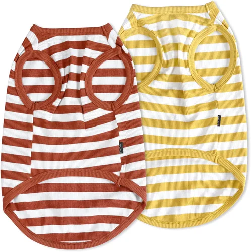 Miniatura 2 de Camisa para perro, ropa a rayas para perro, chalecos elásticos de algodón suave para perros pequeños, medianos y grandes, ropa para cachorros, ropa