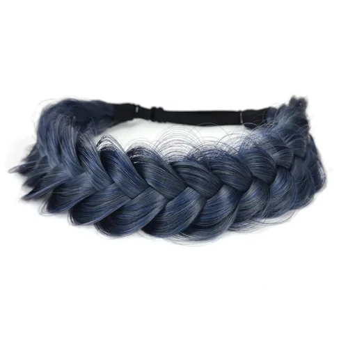 Miniatura 12 de Diadema trenzada, 2 hebras, clásica, gruesa, trenzada, ancha, elástica, de calidad, sintética, trenzada, para mujeres y niñas, estilo bohemio, 2.42