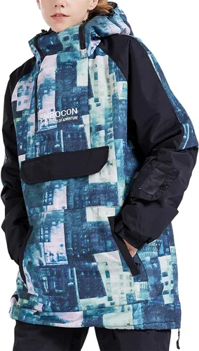 Miniatura 22 de Chaqueta anorak de esquí para mujer, impermeable, resistente al viento, cálido, para snowboard, abrigo de invierno con capucha