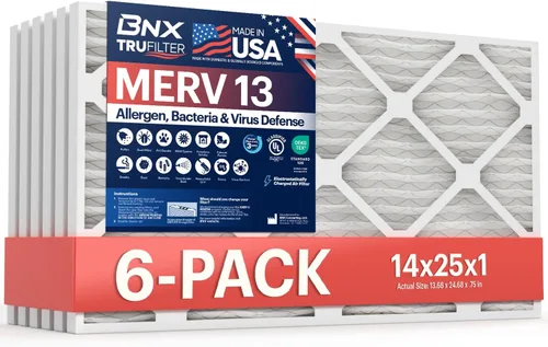 Miniatura 15 de BNX TruFilter - Filtro de aire 10 x 10 x 1 MERV 13, electrostático plisado, para aire acondicionado, HVAC y hornos, para alergias, polen, moho