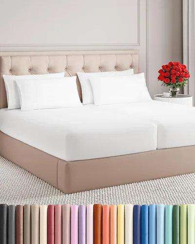 Miniatura 103 de Juego de sábanas Queen de 6 piezas, sábanas tamaño Queen, ropa de cama suave de lujo de hotel, refrescante, cómoda y transpirable, 1 encimera, 1 26