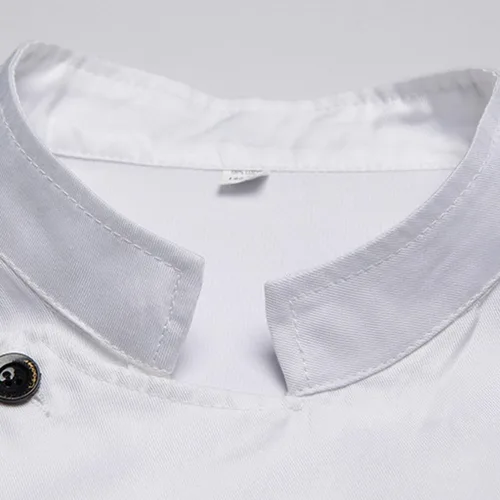 Miniatura 6 de Abrigo de chef unisex de manga corta, uniforme de chef de cocina, chaqueta de trabajo ligera con bolsillos