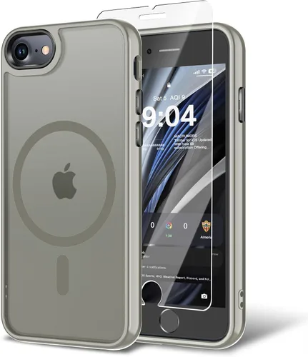 Miniatura 159 de Funda para iPhone 11 con protector de pantalla, compatible con MagSafe, ultra delgada, translúcida, mate, a prueba de golpes, color negro