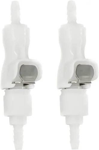 Miniatura 11 de 2Pcs 1/8" 3/16" 1/4" 1/8" Codo de 90 Grados de Tubo de Plástico Conector Rápido de Manguera en Línea Desconexión de Manguera Púas de Inserción
