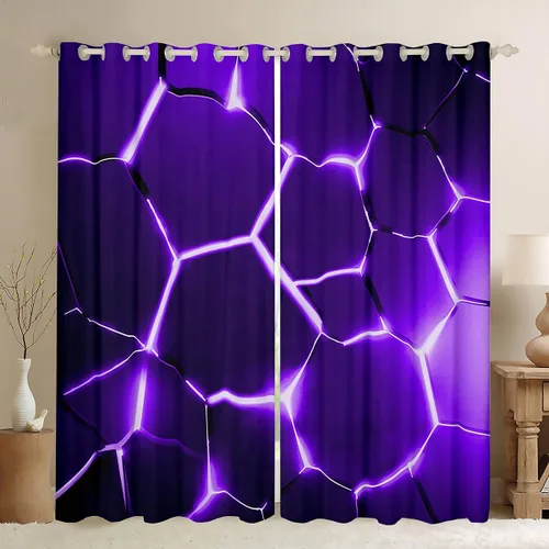 Miniatura 9 de Cortinas opacas con estampado de panal de abeja verde (30% -50%) con patrón hexagonal para ventana, cortina geométrica de colmena para dormitorio