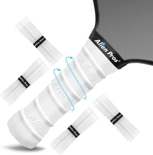 Miniatura 9 de ALIEN PROS Pickleball Overgrip (paquete de 4) con crestas para un mejor control de agarre, cinta de agarre de pickleball precortada y táctil - Cinta