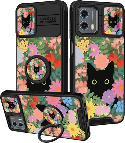 Miniatura 47 de Funermei Funda para Moto G Play 4G 2024 – Funda para teléfono para mujeres y niñas, diseño único de gato y libros, diseño único con funda