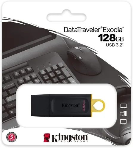 Miniatura 6 de Kingston DataTraveler Exodia 128GB USB 3.2 unidad flash (DTX/128GBCR)