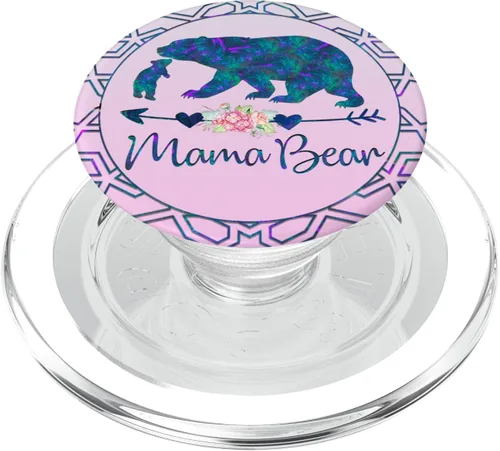 Miniatura 7 de PopSockets intercambiables PopSockets PopSockets Swappable PopGrip con diseño floral, color azul verde azulado y morado