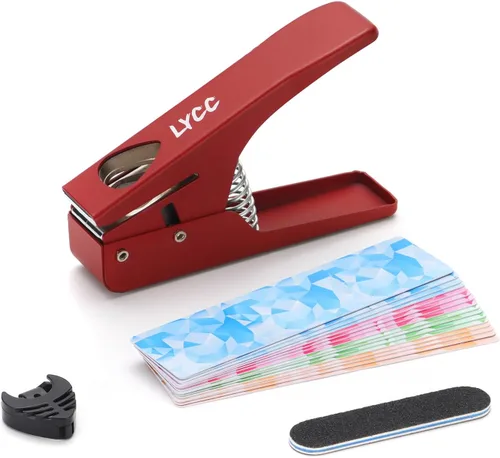 Miniatura 8 de paquete de regalo de lujo para hacer púas de guitarra DIY, cortador de púas de guitarra premium, 16 tiras de clip de paleta y una lima para suavizar