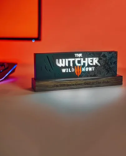 Miniatura 3 de Neamedia The Character Company The Witcher III: Luz con logotipo de Wild Hunt, licencia oficial, luz LED para sala de estar u oficina, móvil