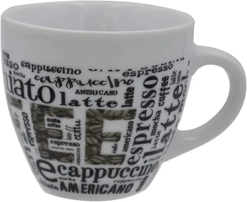 Miniatura 3 de Juego de 2 tazas de café expreso (2.5 onzas) Juego de tazas de cerámica con distintivas frases vintage de café surtidas, en exclusivo juego