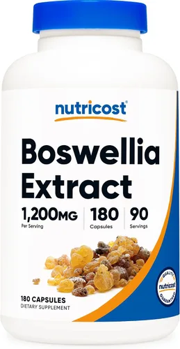 Nutricost Boswellia Extract 180 cápsulas para 90 porciones por botella, sin gluten y sin OMG, vegano