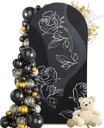 Miniatura 22 de Funda para arco de boda de 6 pies, tela elástica para arcos pequeños, cabinas de fotos y decoración de fiestas, para cumpleaños, duchas