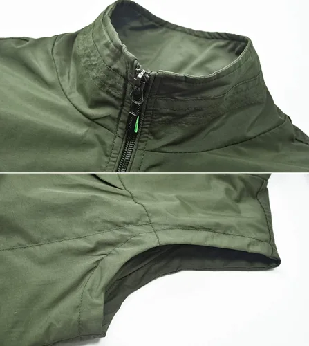 Miniatura 3 de Spanye Chaleco ligero para hombre, con bolsillos, chaqueta resistente al viento, para deporte, golf, trabajo