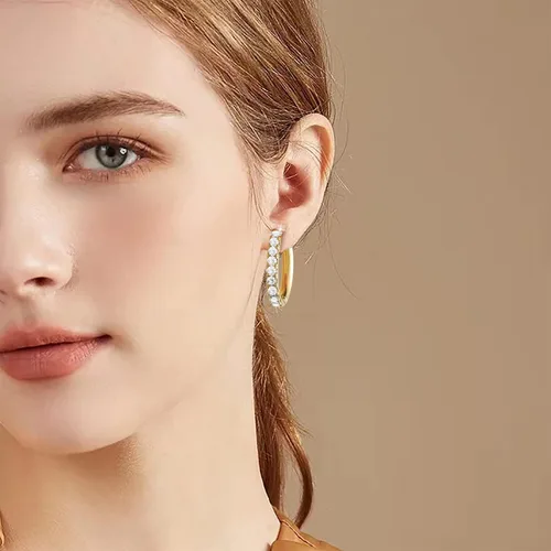 Miniatura 3 de Ongerek Aretes de aro de oro de 14 quilates para mujer, aretes de aro de oro de 14 quilates, aretes de aro pequeños de oro de 14 quilates, aretes