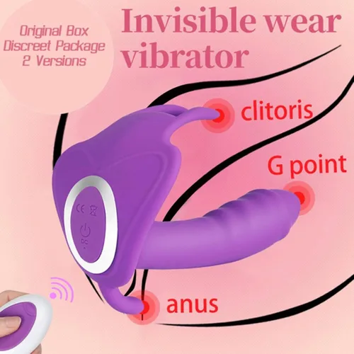 Miniatura 3 de Vibrador de mariposa ponible, vibrador, vibradores, control remoto, juguetes sexuales para mujeres, clítoris rápido orgasmo masturbándose juguetes