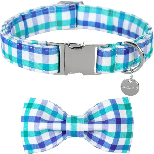 Miniatura 9 de Collar patriótico para perro con pajarita, collar de perro con lazo para el 4 de julio, collar de bandera estadounidense para perros medianos
