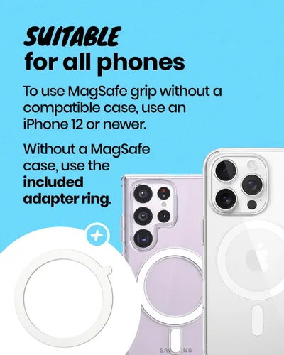 Miniatura 6 de On The Grip Soporte Magnético para Teléfono Móvil Expandible Plegable Estilo Osito de Goma 3D Soporte de Agarre y Base para Smartphone Tableta
