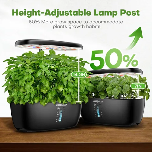 Miniatura 3 de Sistema de cultivo hidropónico de jardín interior Ahopegarden: kit de germinación de plantas de 12 cápsulas, kit de jardín, lámpara de crecimiento
