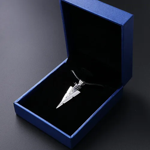 Miniatura 5 de Collar con colgante de plata de ley 925 Steampunk Flecha Flecha Cords Hip Hop para hombre