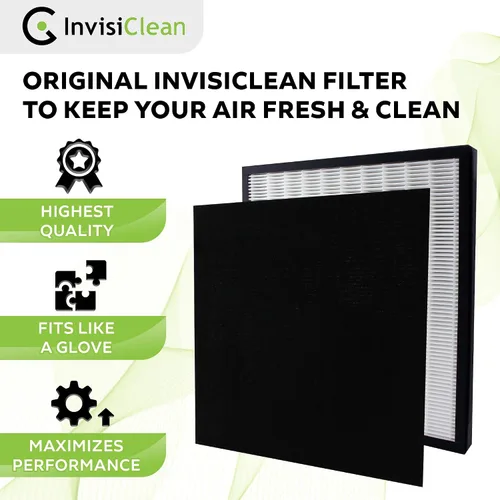 Miniatura 3 de InvisiClean Filtro de repuesto True Hepa con prefiltro de carbón activado, filtro original para purificadores de aire InvisiClean Aura IC-5018
