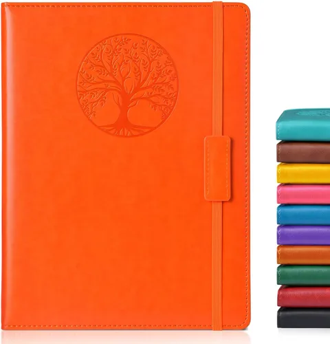Miniatura 38 de Biuwory Cuaderno diario con líneas para mujeres y hombres, 256 páginas, tamaño A5, de cuero de tapa dura para escribir, viajes, negocios, trabajo