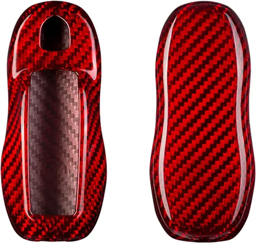 Miniatura 10 de Funda para llavero de fibra de carbono genuina para Porsche 718 911 Carrera 918 Spyder Boxster 981 Cayenne 92A Cayman 981 para Macan para Panamera