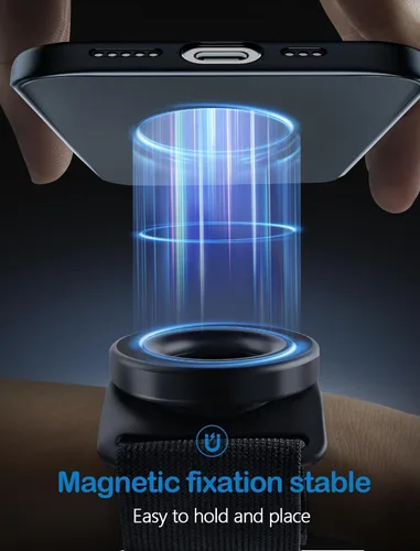 Miniatura 4 de Soporte de teléfono para correr para iPhone [giratorio de 360° y anticaída mejorado], soporte magnético para teléfono, pulsera Magsafe compatible