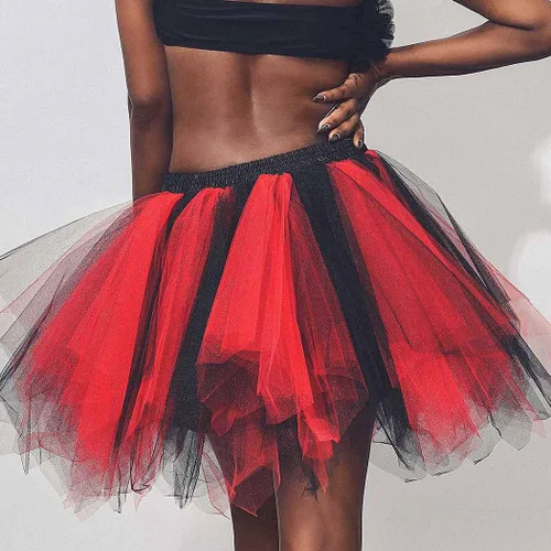 Miniatura 4 de RELBCY Faldas de baile para mujer, falda tutú de tul en capas, falda de ballet para baile de princesa, vestido de fiesta tutús para mujeres y niñas