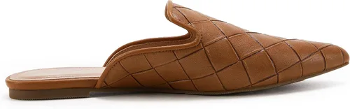 Miniatura 4 de Sandalias planas trenzadas con punta puntiaguda para mujer, sin espalda, tacón bajo, con corte casual