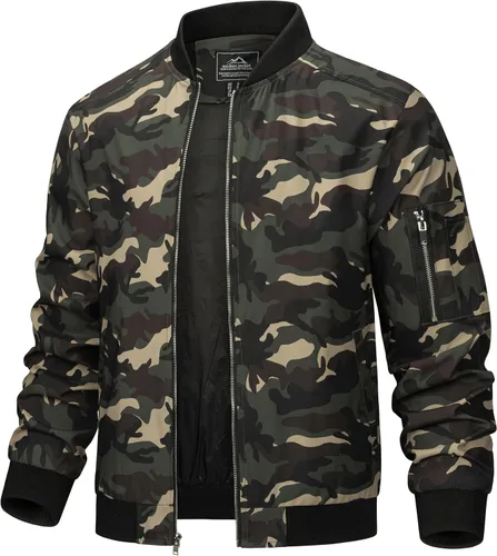 Miniatura 35 de TACVASEN Chaqueta bomber para hombre, ligera, casual, primavera, otoño, cortavientos, con cremallera y bolsillo