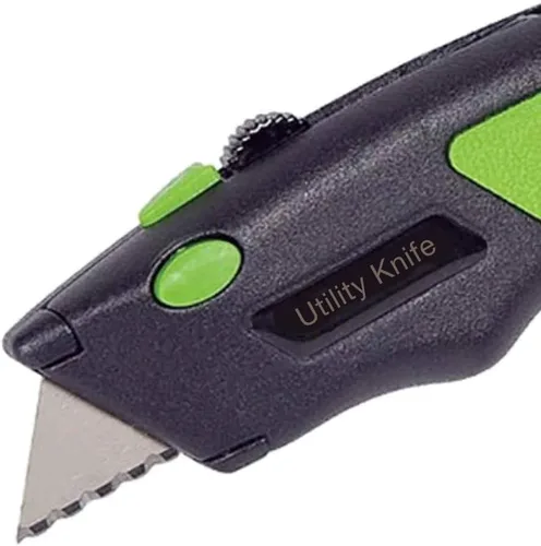Miniatura 4 de Cuchillas dentadas para cuchillo utilitario – Paquete de diez maquinillas de afeitar de sierra SK5 de alta resistencia para reemplazo de cortador
