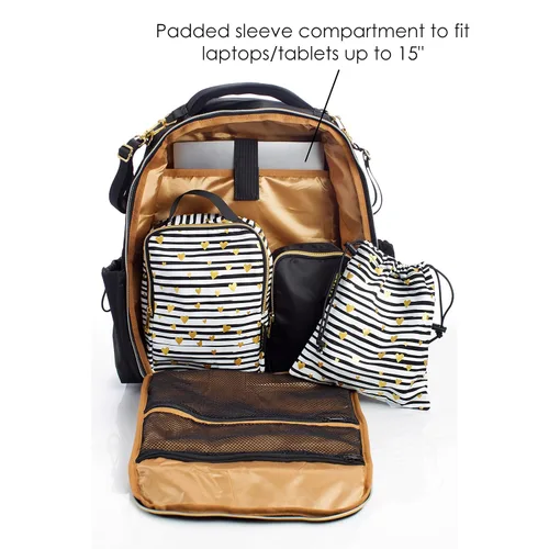 Miniatura 4 de El juego de mochila para pañales incluye correas de mochila, cambiador de bebé, pequeñas bolsas organizadoras y una correa para bolsa para tu
