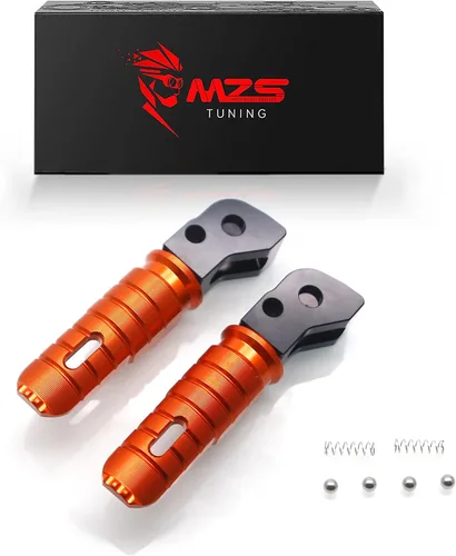Miniatura 9 de MZS Estriberas de motocicleta compatibles con ZX4R ZX4RR ZX25R EX 400 Z400 2018-2025, estriberas delanteras ajustables para pedal, color negro CNC
