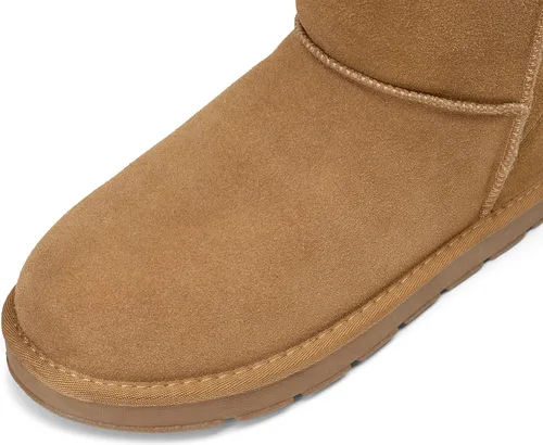 Miniatura 3 de Jousen Men's Winter Boots Suede Snow Boot Leather Mid-calf Shoes Fur Lining