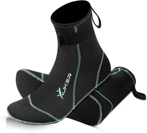 XUKER Calcetines de agua de neopreno para niños pequeños, 0.118 in, a prueba de arena, calcetines de voleibol de playa, botas de buceo para deportes