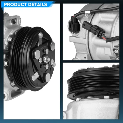 Miniatura 3 de Compresor de aire acondicionado A/C con embrague apto para Chevrolet Equinox 2.4L 2.4 2012-2014, apto para GMC Terrain 2.4L 2.4 2012-2015 12 13 14