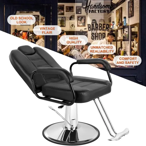 Miniatura 7 de Artist hand Sillas de barberos, silla reclinable hidráulica de alta resistencia, muebles de spa, asiento extra ancho, equipo de peluquería