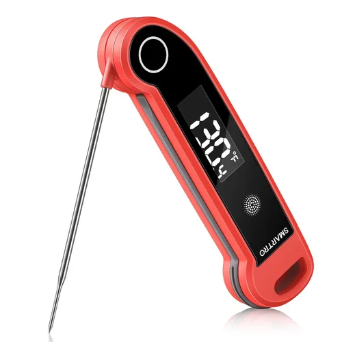 Miniatura 10 de SMARTRO Termómetro digital ST49 para carne de lectura instantánea con retroiluminación ambidiestro para alimentos, parrilla, barbacoa, cocina