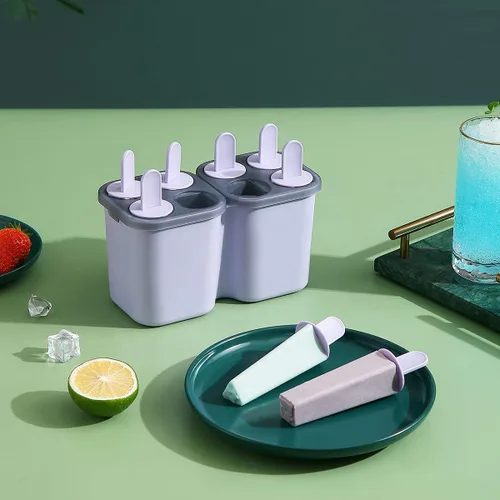 Miniatura 4 de HOMQUEN Moldes para paletas de hielo, 8 piezas, molde reutilizable para helado de fácil liberación para niños, moldes de paletas caseras de muchas