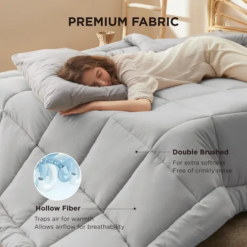 Miniatura 291 de Bedsure Relleno de edredón – Edredones acolchados tamaño individual XL, edredón para todas las estaciones, suave manta de ropa de cama alternativa