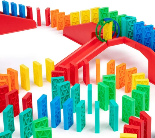 Miniatura 4 de Bulk Dominoes Kit de dominó cinético Juego de dominó, juguetes pequeños STEM STEAM, juegos familiares para niños, juguetes y juegos para niños