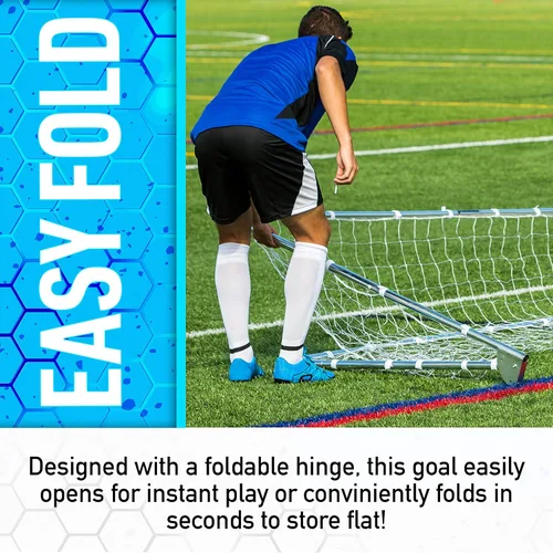 Miniatura 49 de Franklin Sports Porterías de fútbol de competición – Porterías de fútbol de acero portátiles para patio trasero – Portería de fútbol para adultos +
