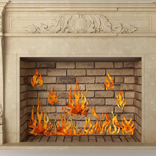 Miniatura 3 de 5 hojas de plantillas de llama para aerógrafo, plantillas de fuego reutilizables, plantilla de decoración de pintura para arte, ventana, pared